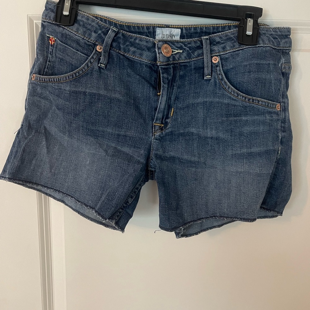 Hudson Jeans Women's Blue Denim Cutoff Shorts